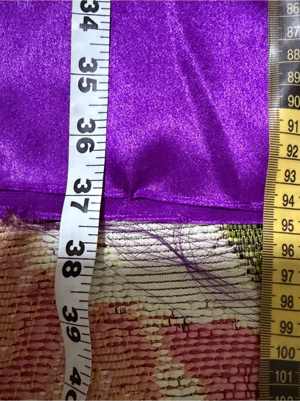 4 Yards : 2 yards each : Purple and Light Lavender Organza Party Fabric Set
